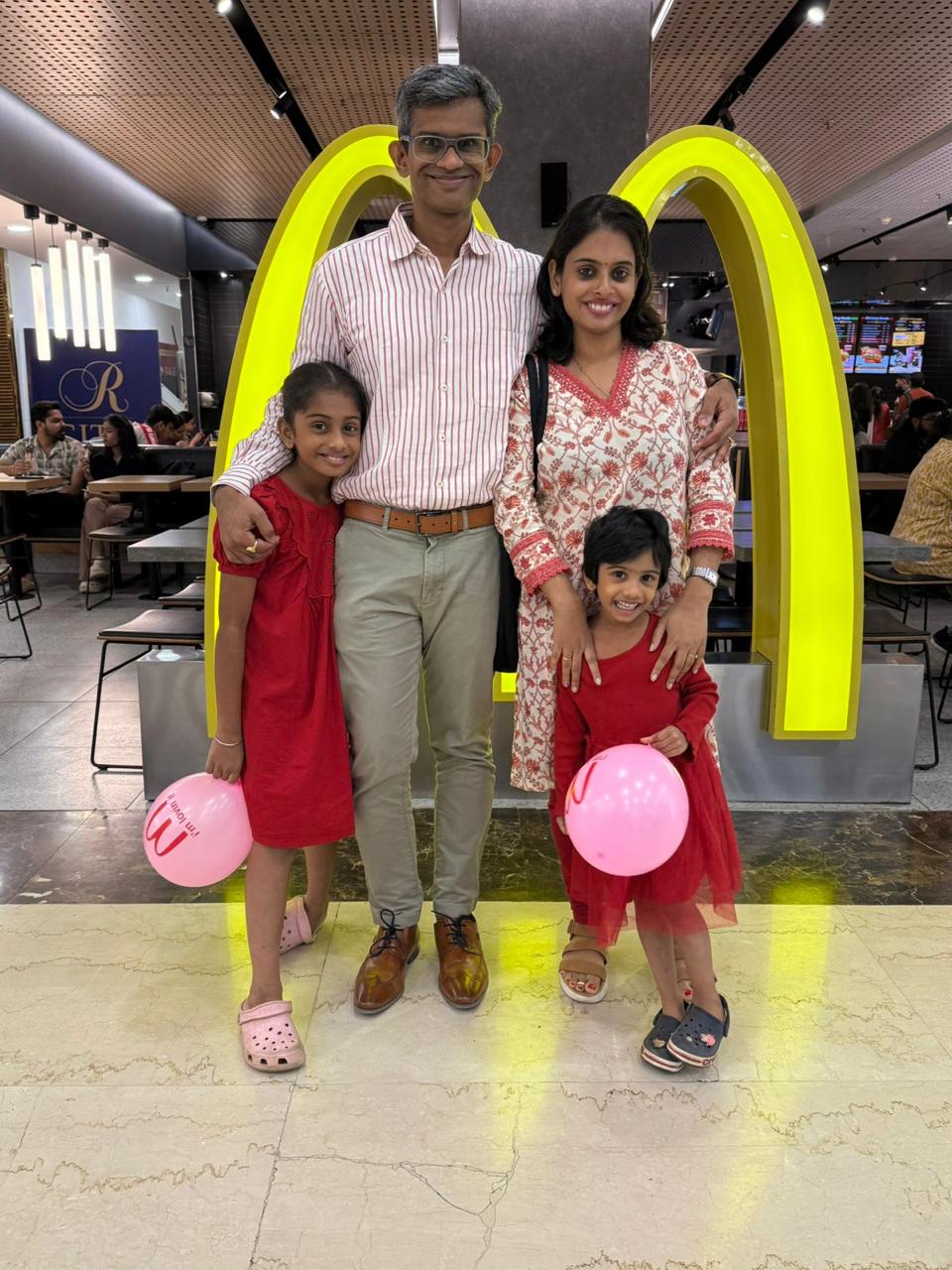 Anagha Bharat with her family